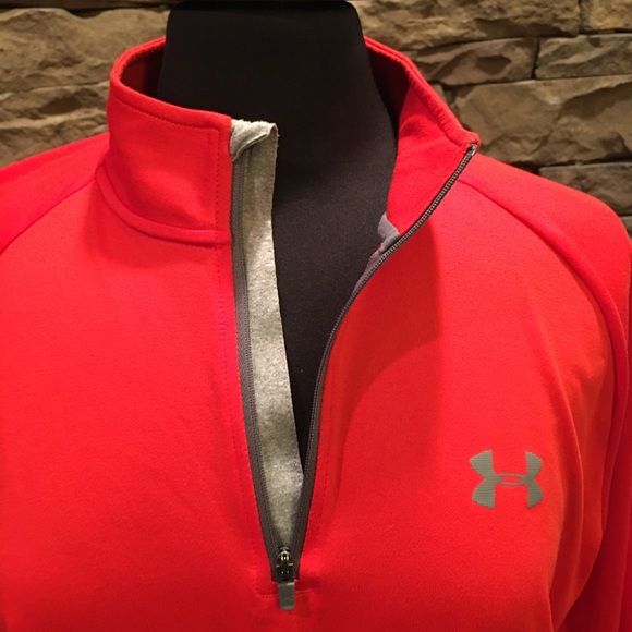 🎇Under armour Mens Pullover Orange NWOT - Picture 4 of 6